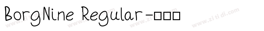 BorgNine Regular字体转换